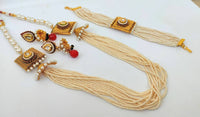Thumbnail for White Seed Beads Necklace Set - Distacart