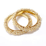 Thumbnail for Gold-Plated Alloy Combo Of Handmade Gold And Pearl Bangle - The Pari - Distacart