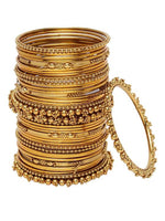 Thumbnail for Gold-Plated Alloy Set Of 2 Devdass Gold Bangles - The Pari - Distacart