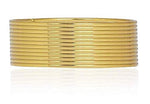 Thumbnail for Gold-Plated Alloy Set Of 12 Gold Metal Bangles - The Pari - Distacart