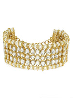 Thumbnail for Gold-Plated Alloy Kundan Studded Bracelet - The Pari - Distacart
