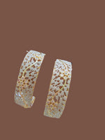 Thumbnail for Gold-Plated Alloy Designer American Diamond Bangle Set - The Pari - Distacart