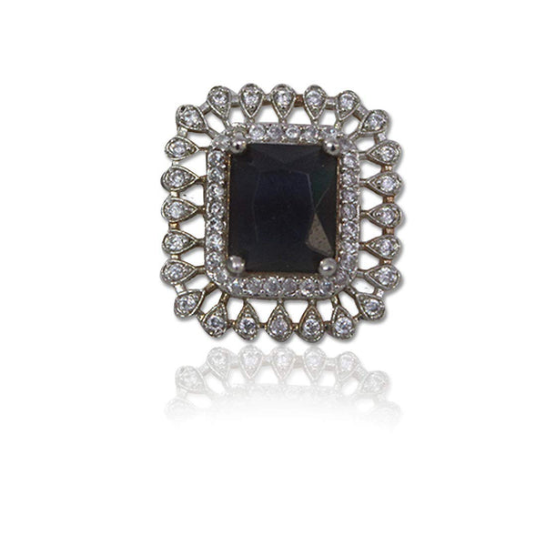 Gold-Plated Alloy American Diamond Bangles And Ring Set - The Pari - Distacart