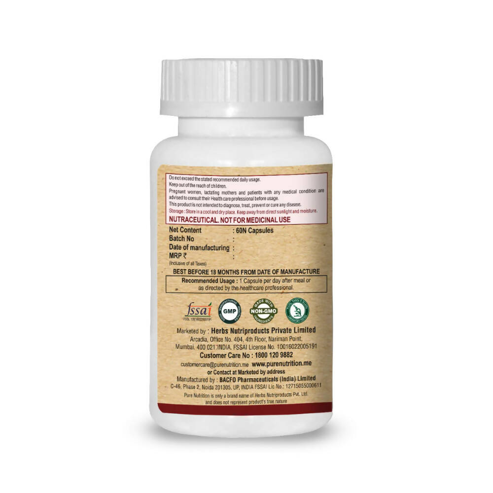 Pure Nutrition Lung Detox Veg Capsules - Distacart