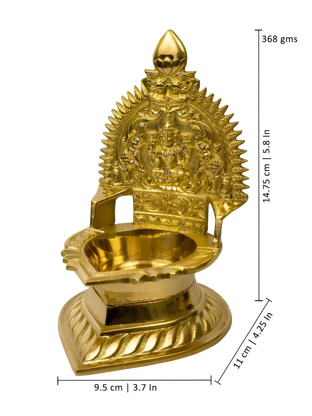 Spillbox Gold-Toned Brass Kamachi Diya Pooja Essential - Distacart
