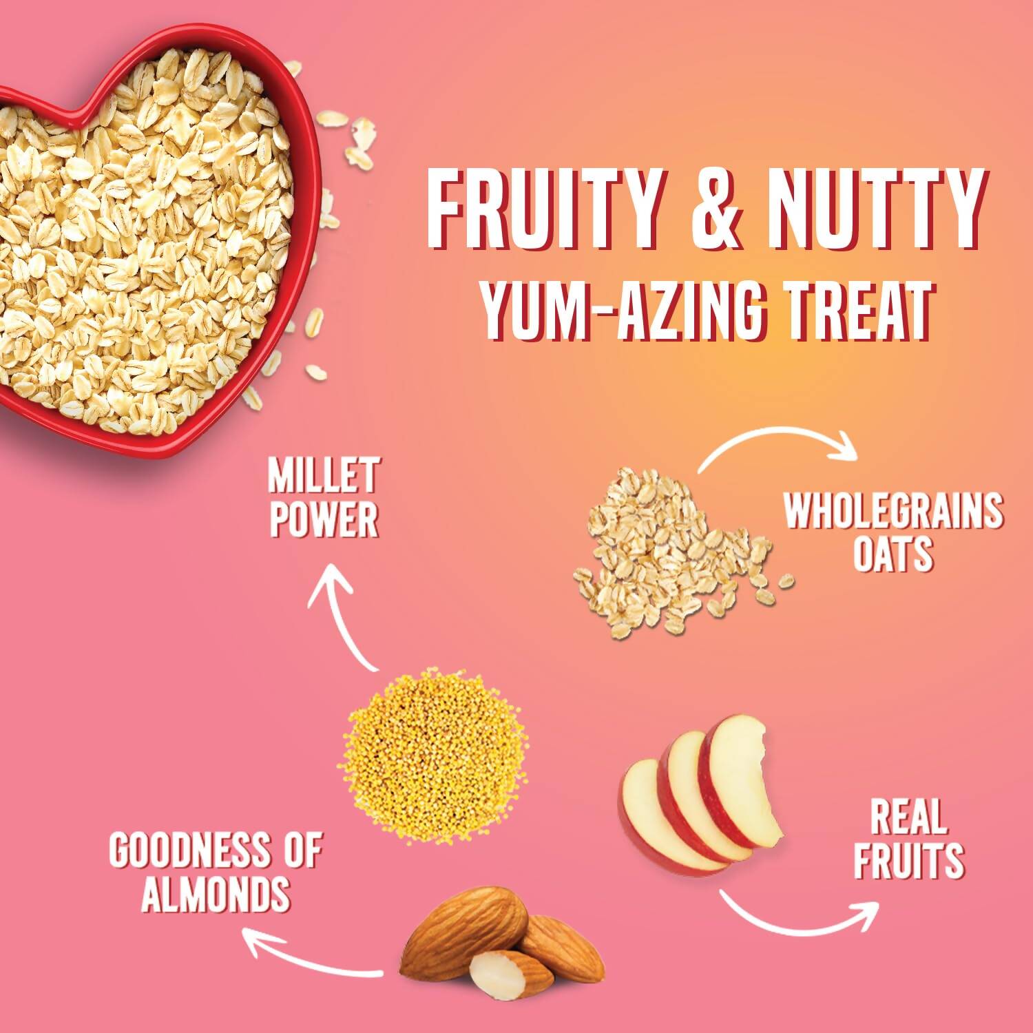 Saffola Oats with Apple 'n' Almonds - Distacart