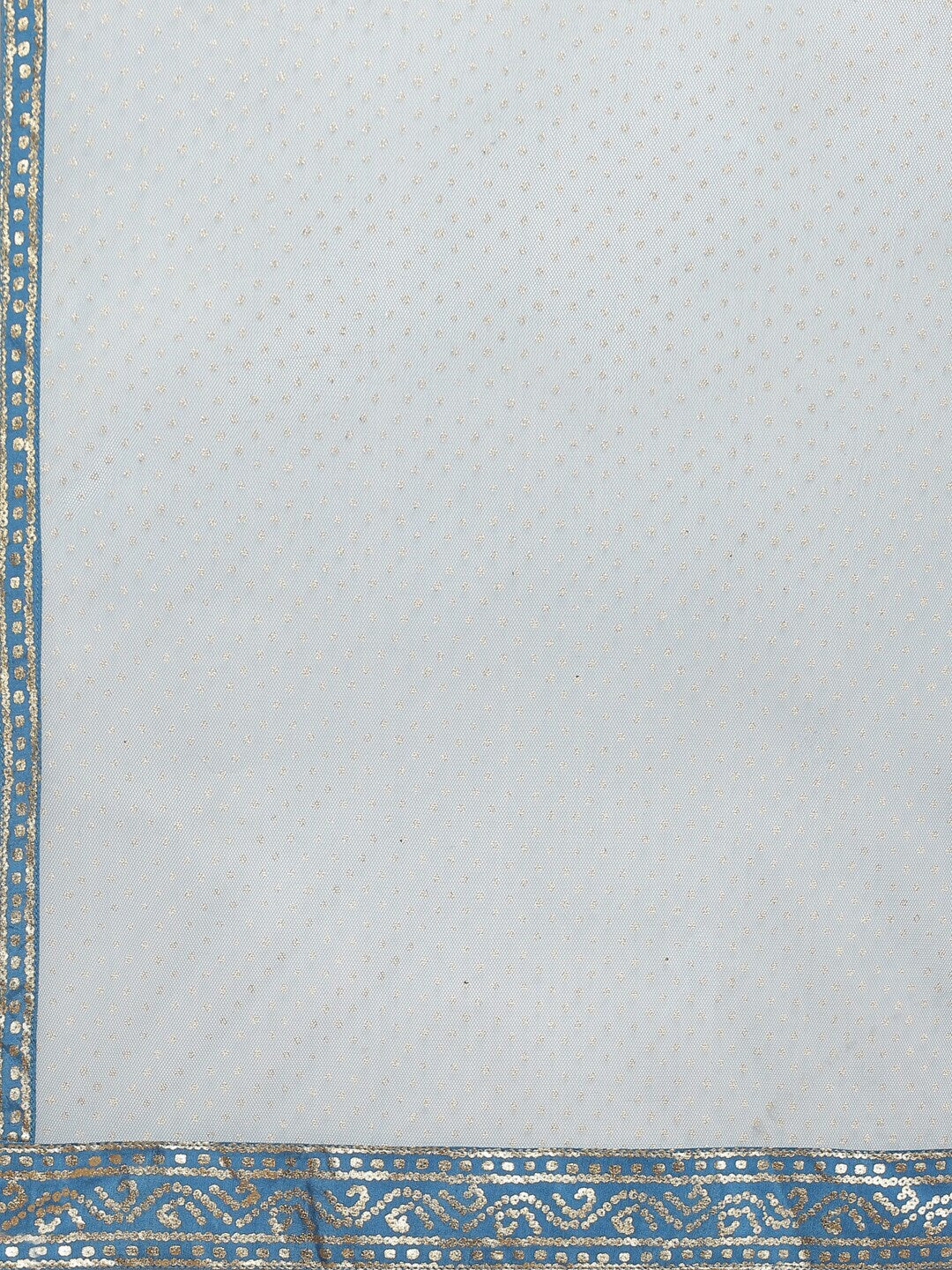 Biba Women Blue & Gold-Coloured Pleated Thread Work Kurta with Dhoti Pants & Dupatta - Distacart