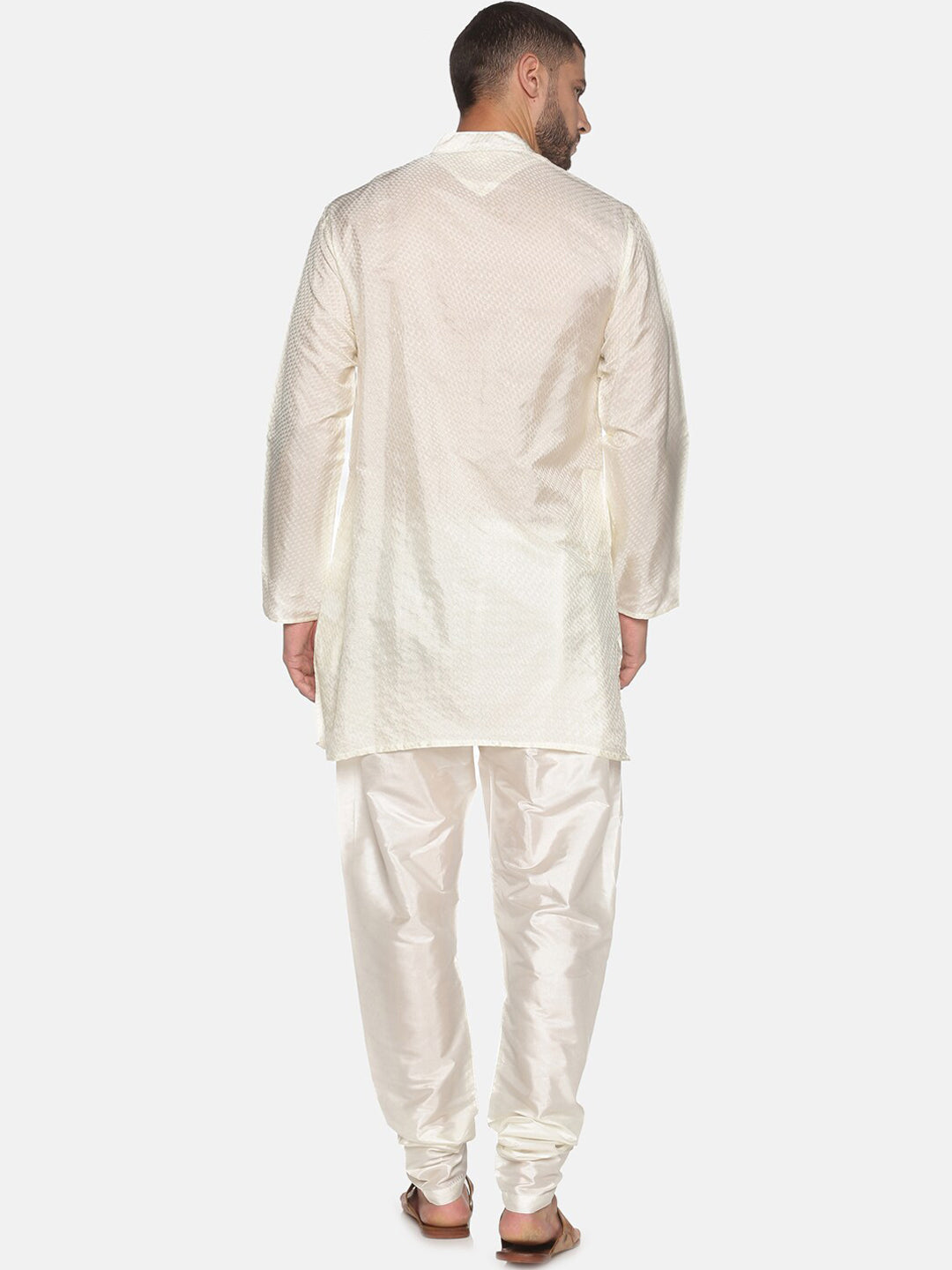 Sethukrishna Mens Off-White Kurta with Pyjamas - Distacart