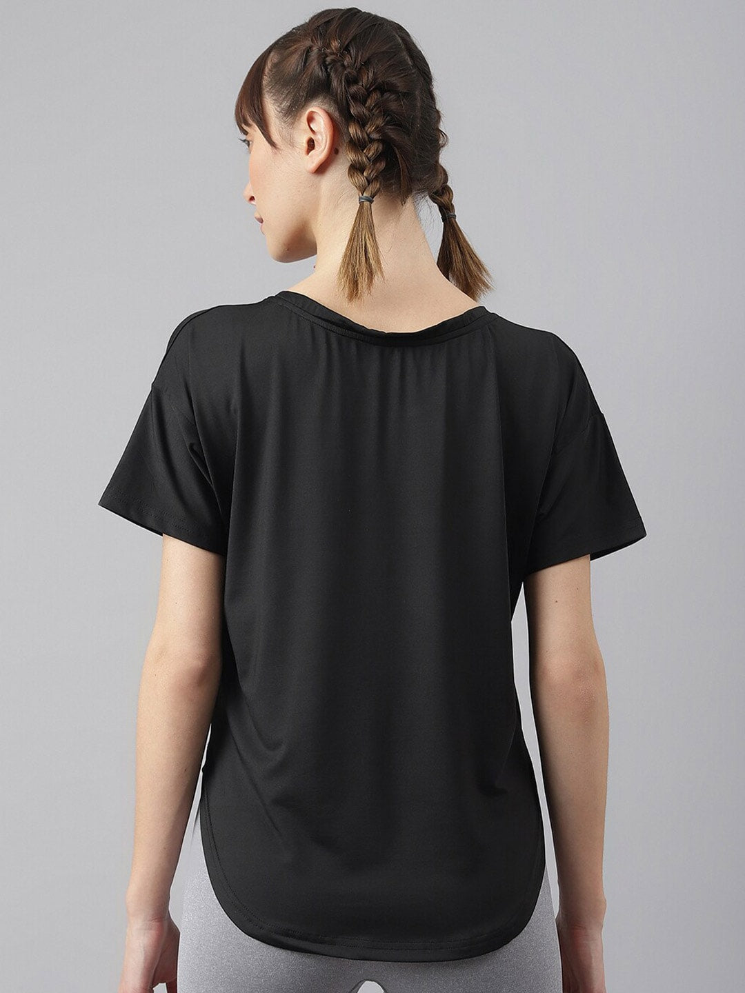 MKH Women Typography Printed Drop-Shoulder Sleeves Dri-FIT Sports T-shirt - Distacart