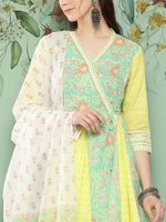 Thumbnail for Kalini Floral Printed Floral Kurta with Dupatta - Distacart