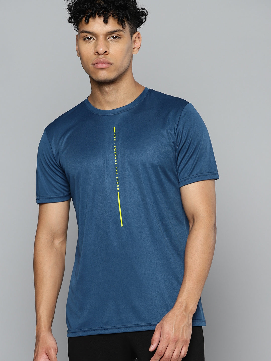 HRX by Hrithik Roshan Printed Rapid-Dry Training or Gym T-shirt - Distacart