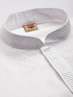 Thumbnail for Manyavar Men White Self Design Kurta with Pyjamas - Distacart