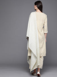 Thumbnail for Biba Women Green & White Striped Kurta with Palazzos & Dupatta - Distacart