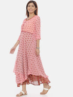 Thumbnail for Souchii Brown Printed Maxi Dress - Distacart