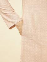 Thumbnail for Manyavar Mandarin Collar Regular Pure Cotton Kurta with Pyjamas - Distacart