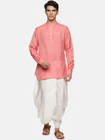 Thumbnail for Sethukrishna Men Red Striped Kurta with Dhoti Pants - Distacart