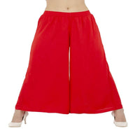 Thumbnail for Lagi Women's Red Solid Palazzo (PLZ03B)