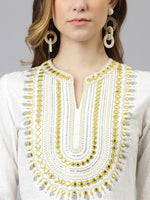 Thumbnail for Khushal K Ethnic Motifs Printed Mirror Work Anarkali Kurta - Distacart