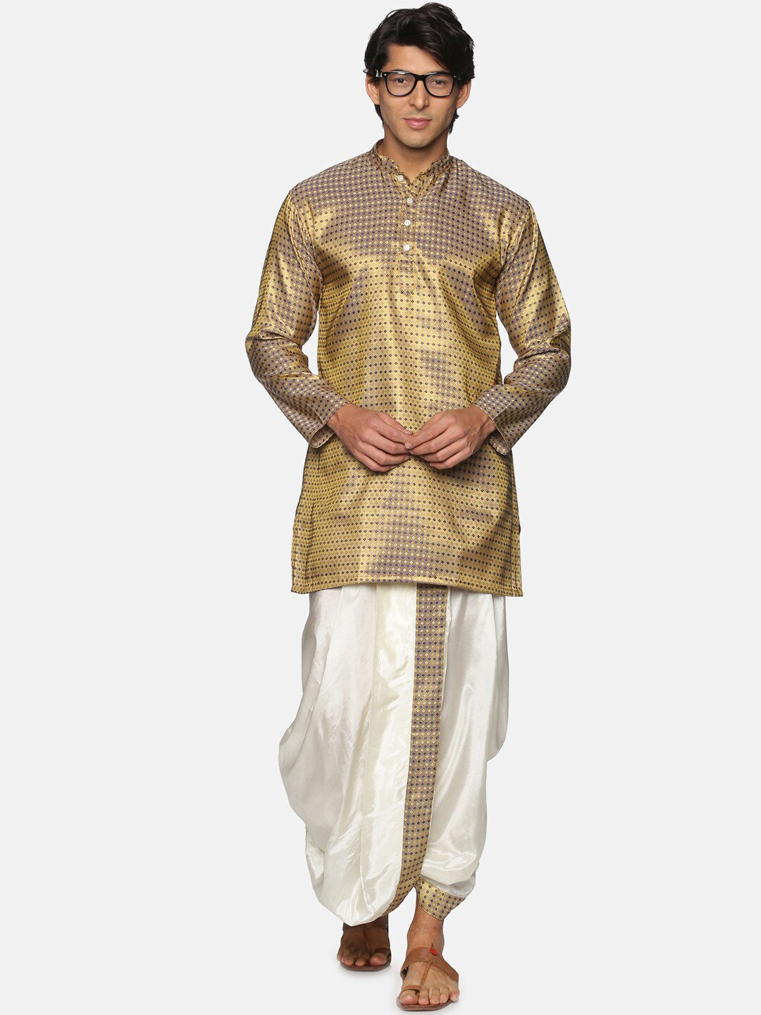 Sethukrishna Blue Kurta with Dhoti Pants For Men - Distacart