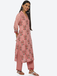 Thumbnail for Biba Women Floral Printed V-Neck Kurta with Palazzos With Dupatta - Distacart