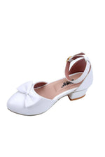 Thumbnail for Tiny Bugs Girls Bow Embellished Ballerinas - White - Distacart