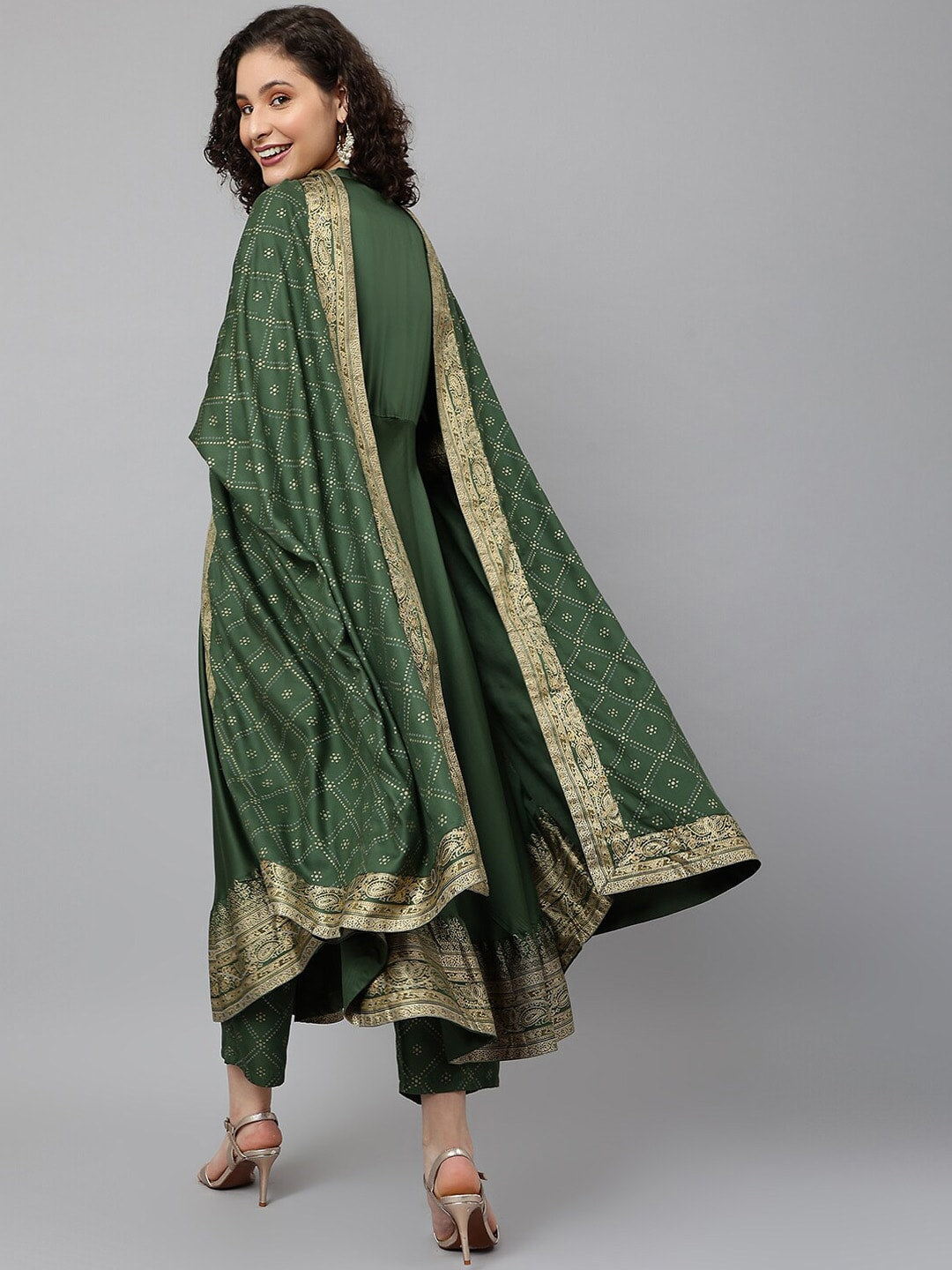 Khushal K Printed Kurta with Palazzos & With Dupatta - Distacart