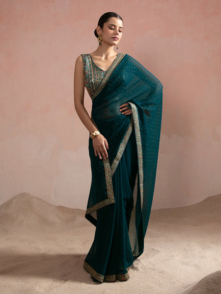 Soch Embellished Beads and Stones Saree - Distacart