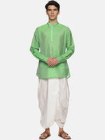 Thumbnail for Sethukrishna Men Green Kurta with Dhoti Pants - Distacart