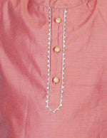 Thumbnail for Lil Drama Boys Ethnic Kurta Pyjama - Pink - Distacart