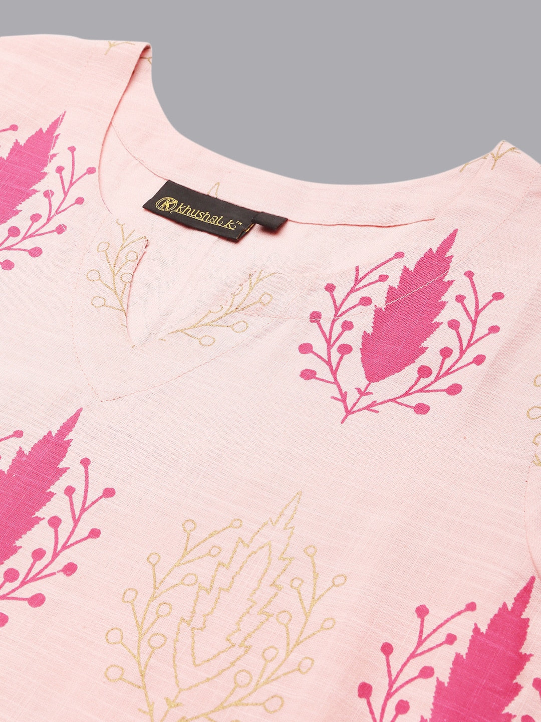 Khushal K Ethnic Motifs Printed Pure Cotton Kurta with Palazzos - Distacart