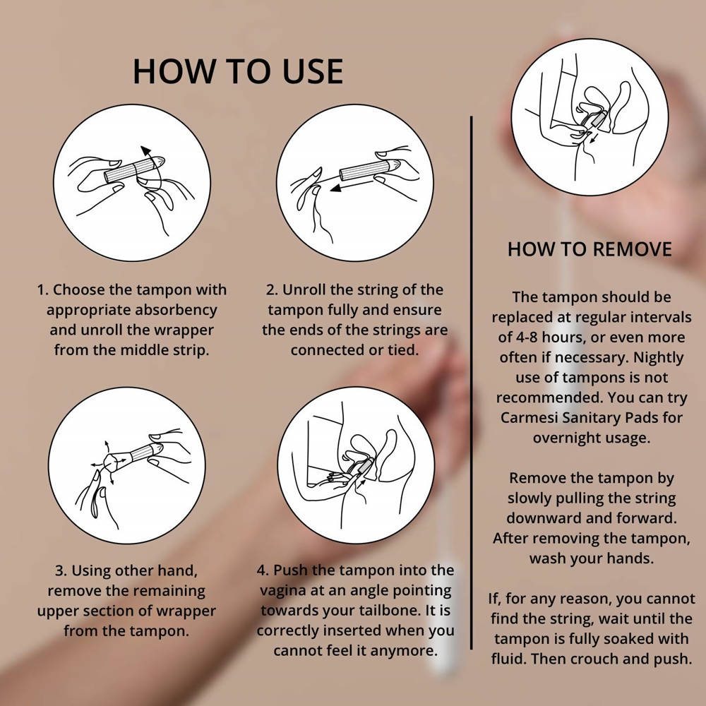 Carmesi 100% Organic Cotton Tampons - Distacart
