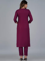 Thumbnail for Kalini Floral Embroidered Kurta with Trousers - Distacart