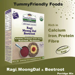 Thumbnail for TummyFriendly Foods Organic Sprouted Ragi, Moong Dal, Beetroot Porridge Mix - Distacart