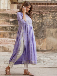 Thumbnail for Kalini Ethnic Motif Printed High-Slit Kurta - Distacart