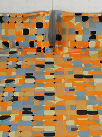 Thumbnail for Story@home Arena Rust & Purple Printed 180 TC Bedsheet & Pillow Covers - Distacart