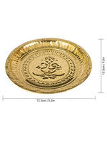 Thumbnail for Spillbox Gold-Toned Brass Ganesha Thali Pooja Essential - Distacart