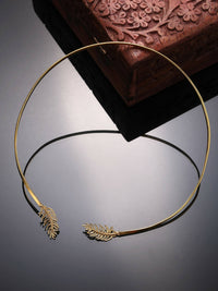 Thumbnail for NVR Women Gold-Plated Circular Choker Necklace - Distacart
