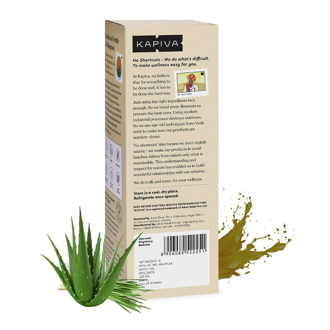 Kapiva Ayurveda Aloe Vera + Wheatgrass Juice