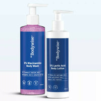 Thumbnail for BeBodywise 5% Lactic Acid Body Lotion and 5% Niacinamide Body Wash - Distacart
