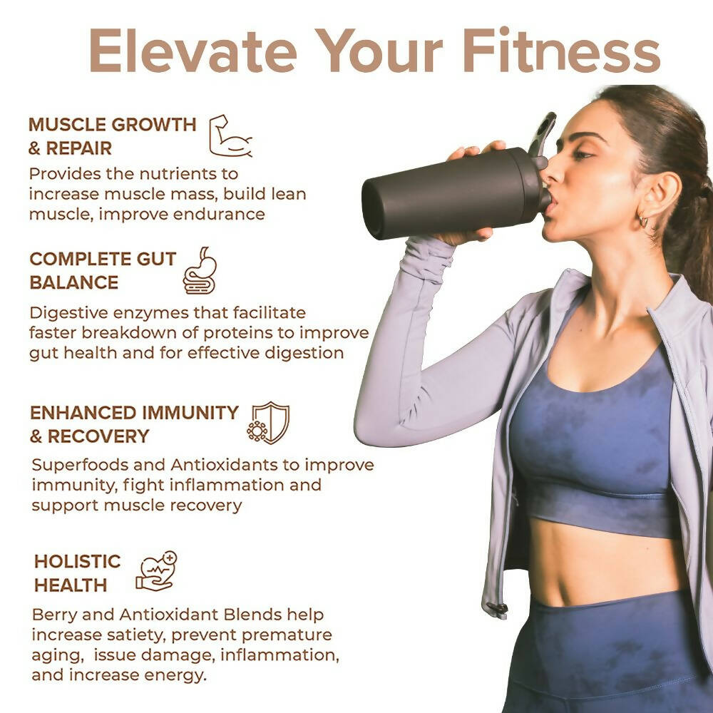 Wellbeing Nutrition Superfood Plant Protein-Dark Chocolate Hazelnut - Distacart