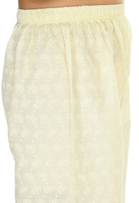 Thumbnail for Mominos Fashion Moeza Cotton Off White Chikan Work Palazzo
