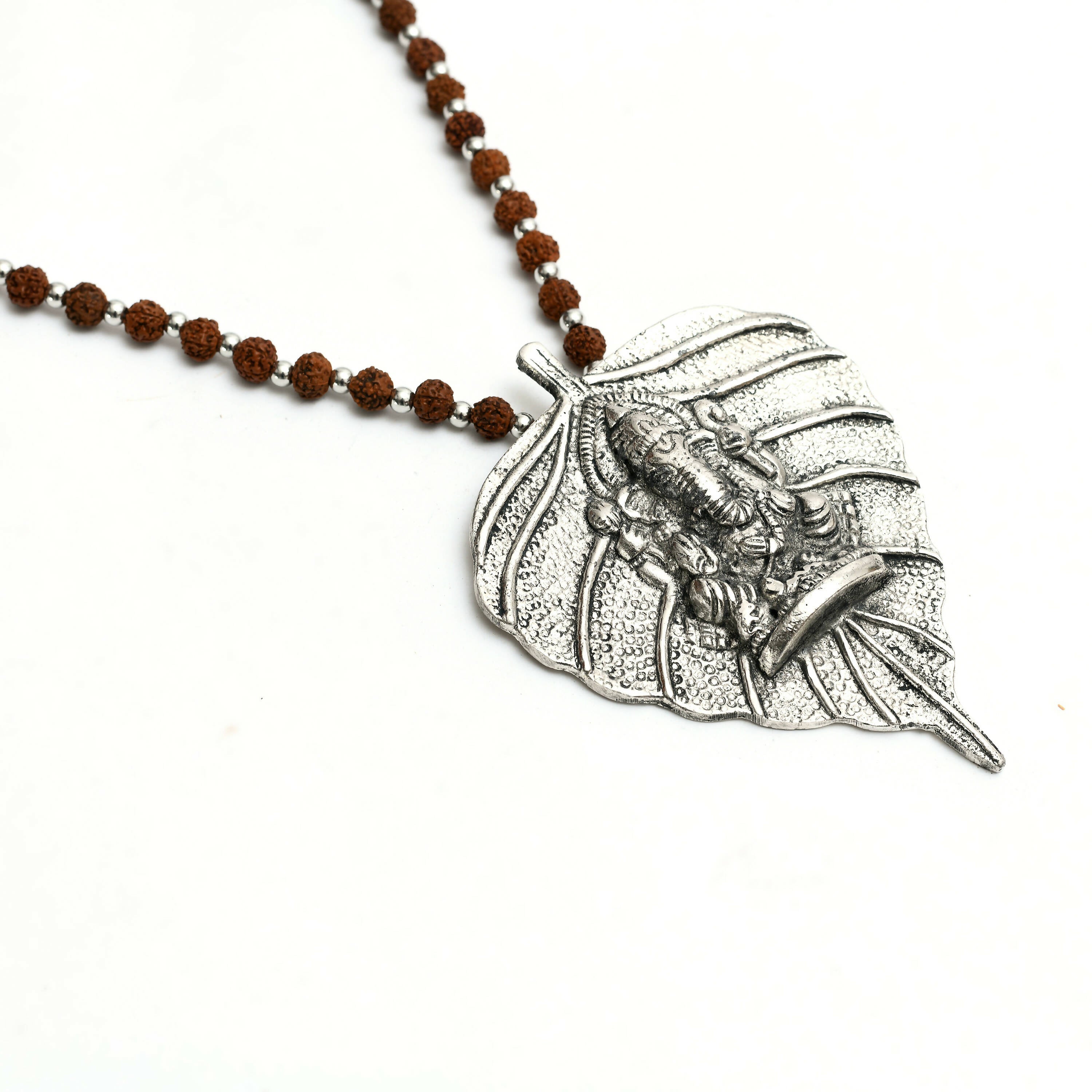 Mominos Fashion Johar Kamal Oxidised Silver-Plated Brass Finish Ganesha Long Necklace For Women - Distacart