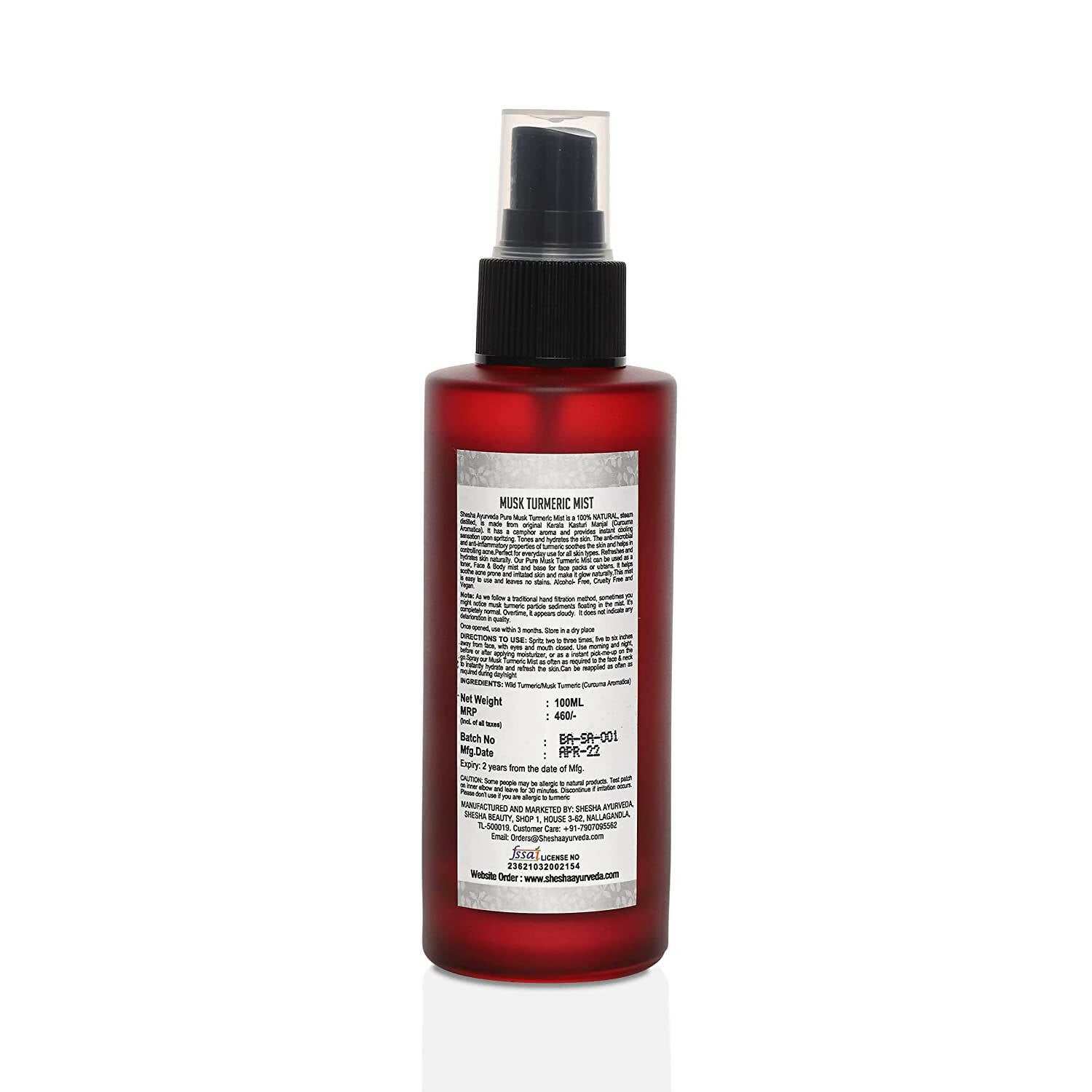 Shesha Ayurveda Pure White Kasturi Manjal Mist - Distacart