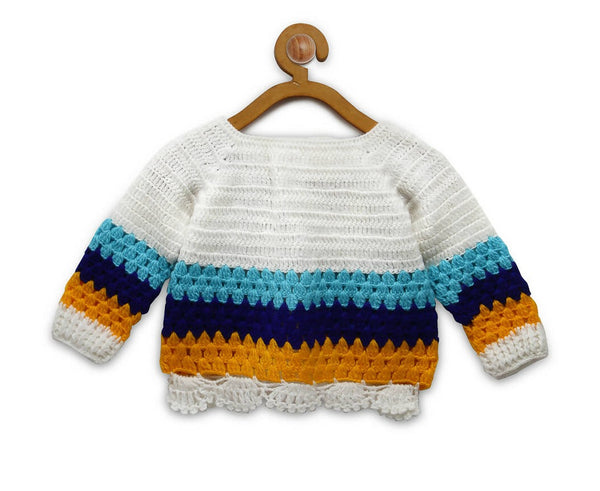 Chutput Kids White Coloured Solid Pullover For Baby Boys with ABC Detail - Distacart