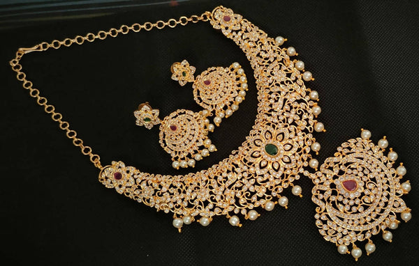 Uncuts Bridal Necklace Set - Distacart