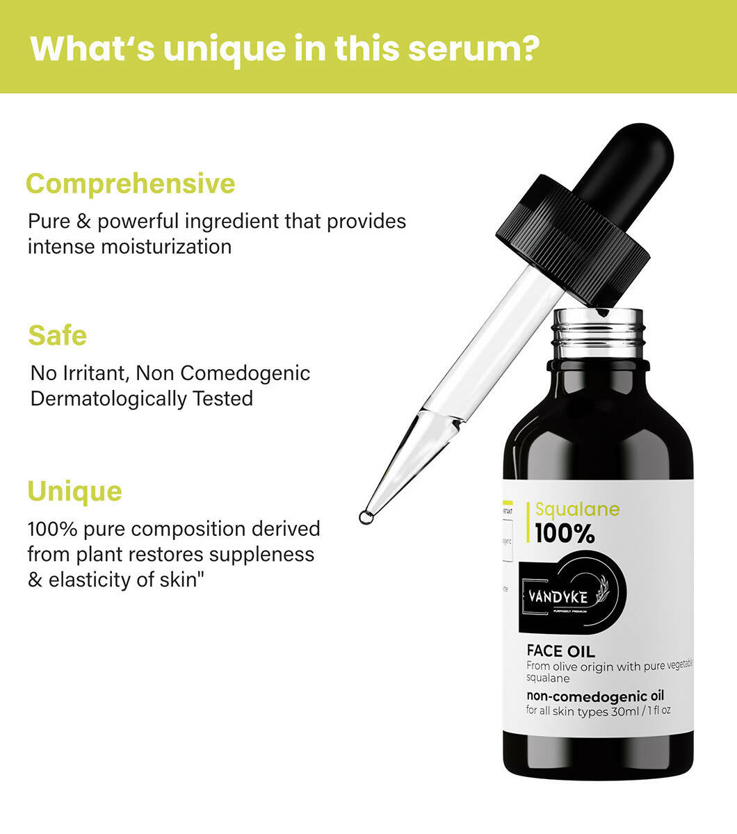 Vandyke Squalane 100% Face Oil - Distacart