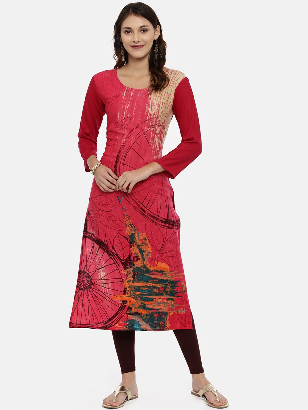 Souchii Brown Solid Slim-Fit Ankle-Length Leggings - Distacart