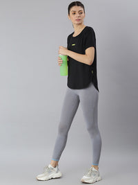 Thumbnail for MKH Women Black Dri-FIT Sports T-shirt - Distacart