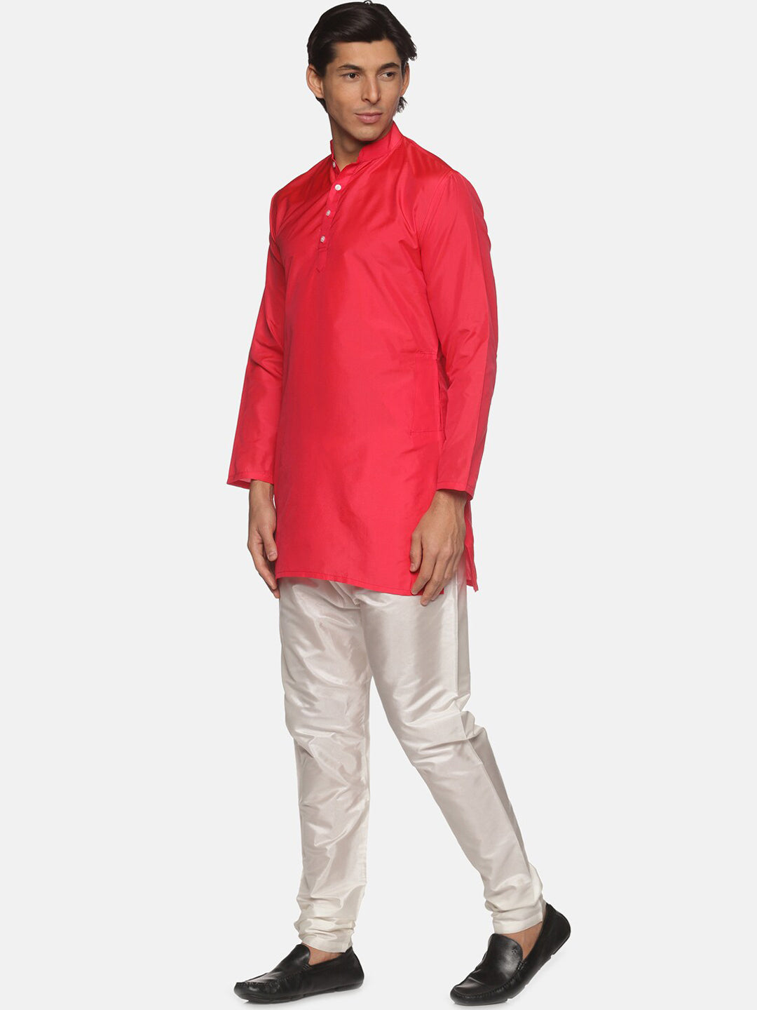 Sethukrishna Men Fuchsia Kurta with Pyjamas - Distacart