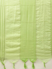 Thumbnail for HERE&NOW Women Green & Pink Floral Printed Anarkali Cotton Kurta With Dupatta - Distacart
